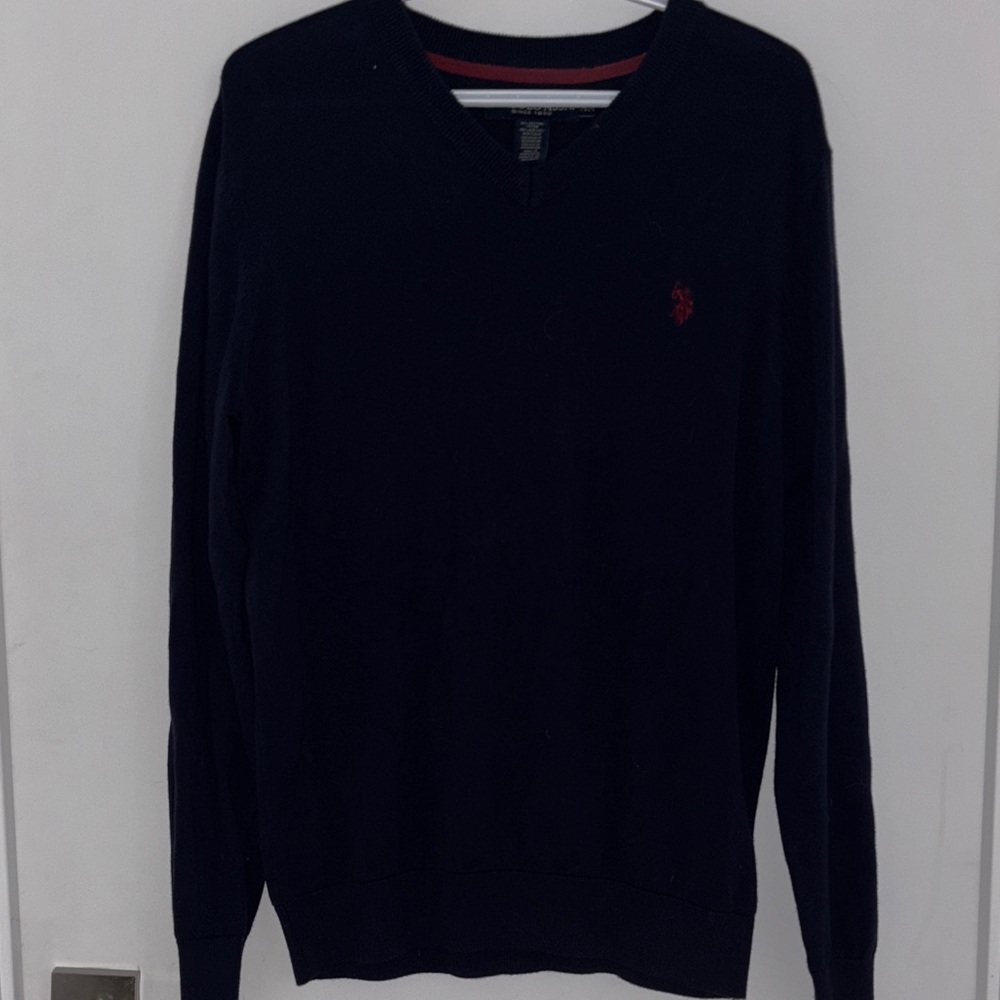 U.S. Polo Assn. Men's Navy V-Neck Sweater